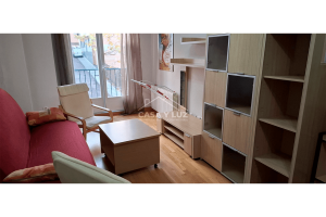 El salón, énfasis en la estantería